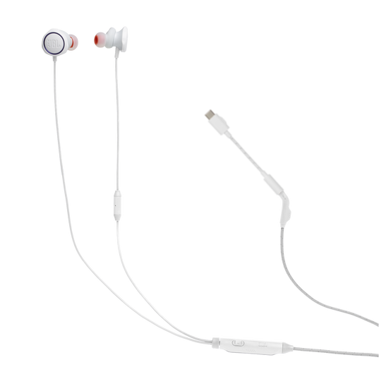 1200130015502 1 Auriculares Gamer In-Ear JBL Quantum 50C Blancos Tipo C con Micrófono