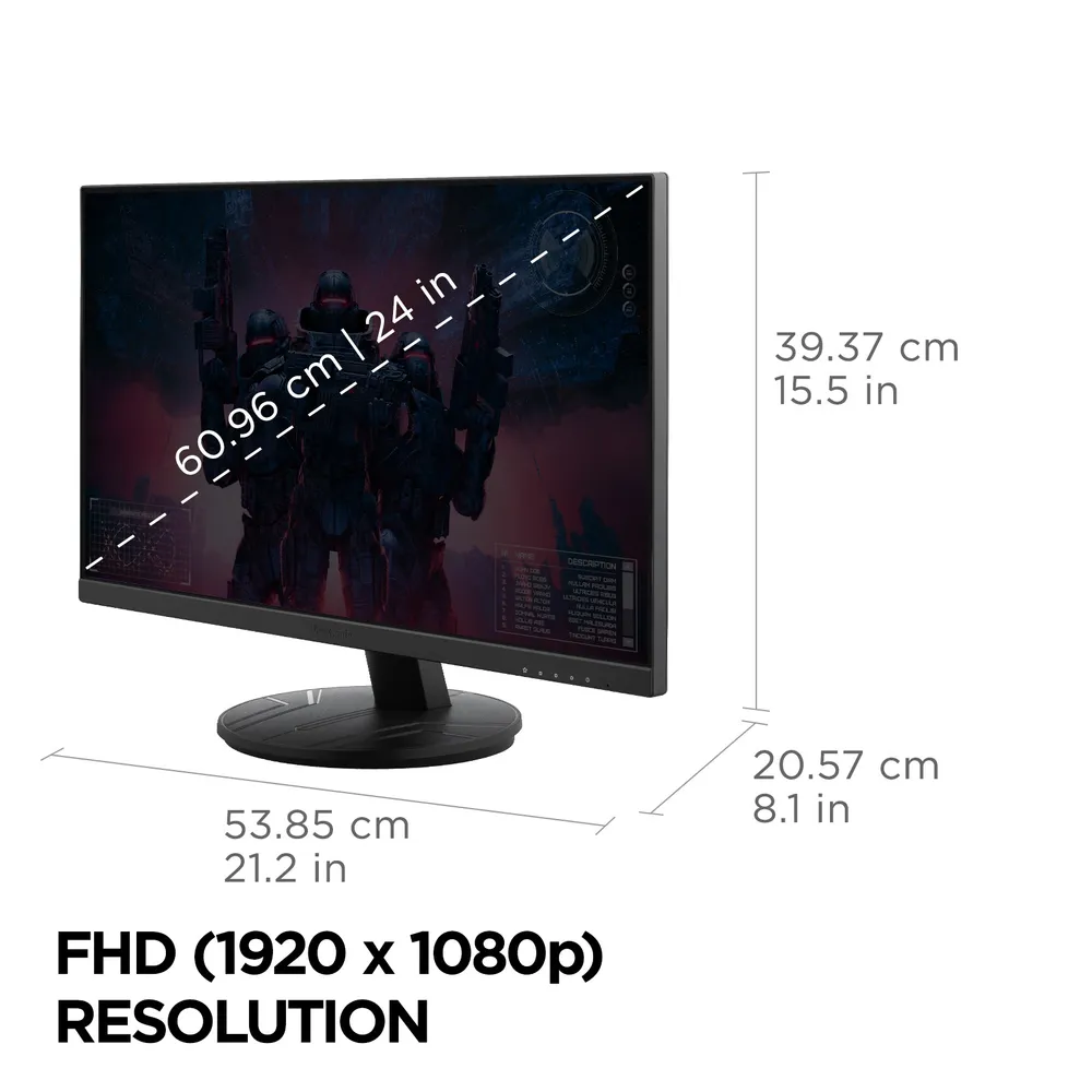 24mon-con1603-eig-vx2416a-04 Monitor Gamer ViewSonic VX2416A 24" Full HD | 120Hz | 1ms | Panel VA | FreeSync | HDMI + VGA | Diseño sin Bordes - Imagen 6