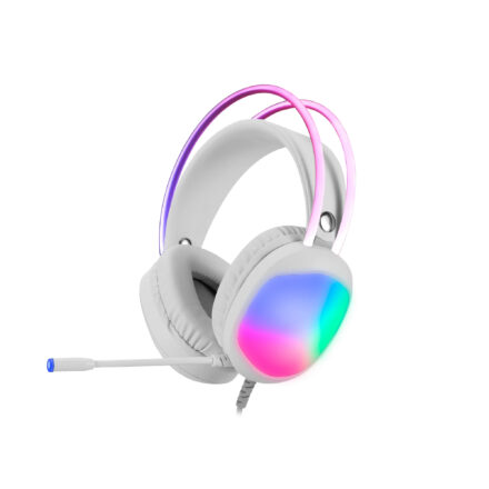 Auriculares Gamer | Marvo HG8959 Transparentes | USB + 3.5 mm | RGB | Drivers 50 mm | Blanco