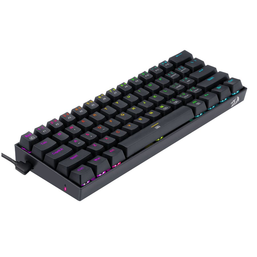 6950376713117 2 Teclado Gamer | Redragon Dragonborn K630RGB-SP | Negro | Mecánico | Compacto 60% | Switch Red | RGB - Imagen 2