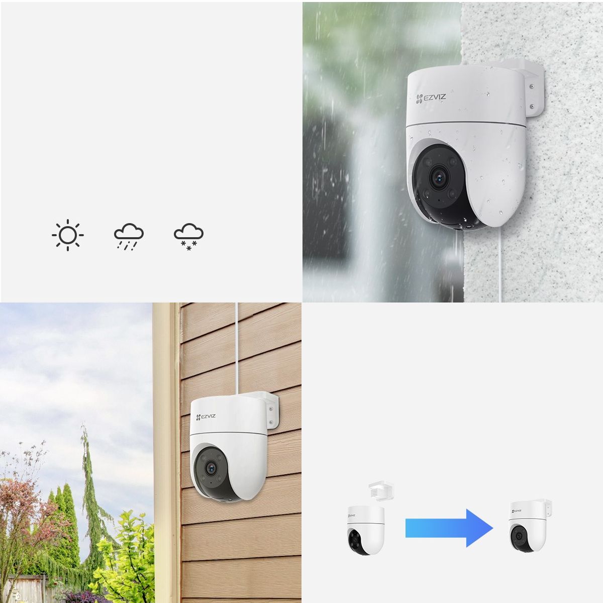 Ezviz Camara Domo IP 360 H8C 4 Cámara IP Ezviz H8C Exterior 360º | 1080p Full HD | WiFi | PTZ Panorámica | Micrófono y Parlante | Visión Nocturna a Color - Imagen 3