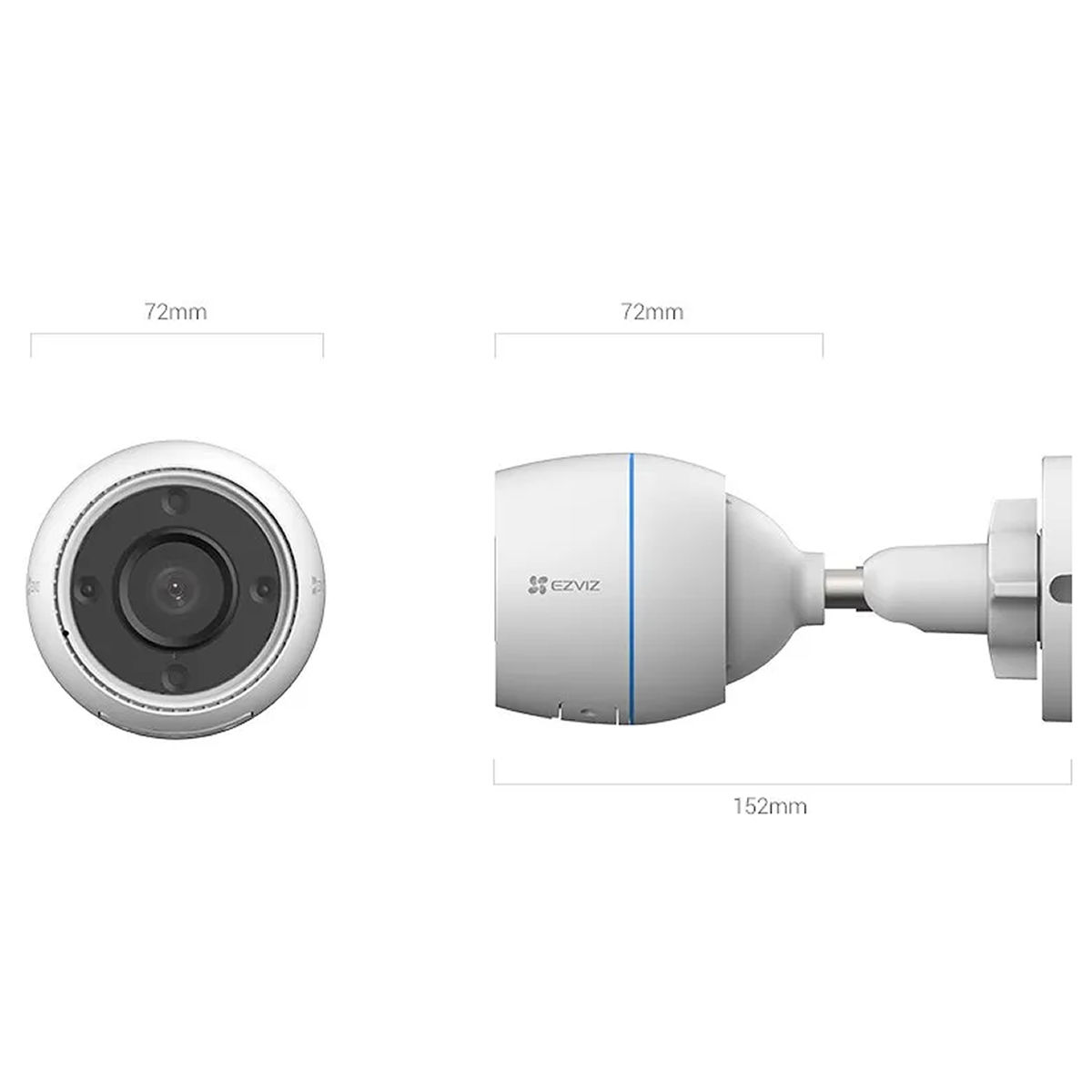 Ezviz Camara IP H3c WIFI 1080P Exterior FullColor 4 Cámara IP Ezviz H3C Exterior 2MP | WiFi | Visión Nocturna a Color | Audio Bidireccional | Detección de Movimiento | Resistencia IP67 - Imagen 2