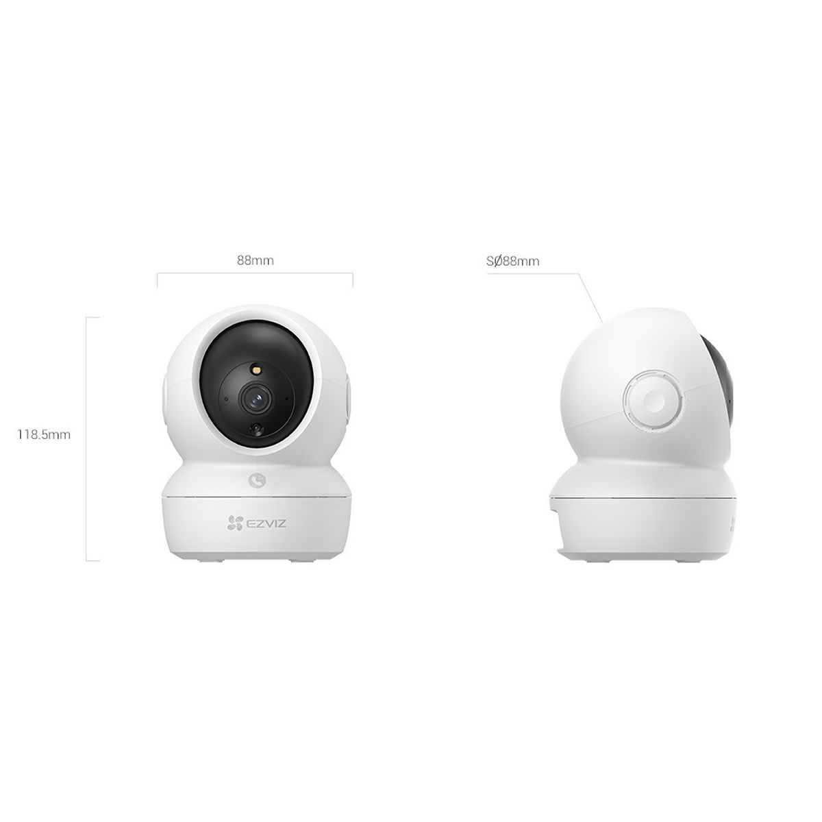 Ezviz Camara IP H6c Pro 1080p Interior CS-H6c 360Gr 3 Cámara IP Ezviz H6C Interior 360º | 1080p Full HD | WiFi | Audio Bidireccional | Visión Nocturna | Seguimiento Automático - Imagen 3