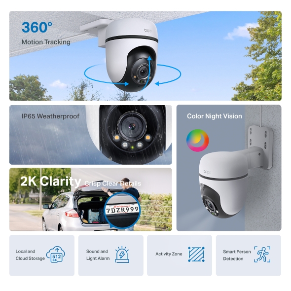 Tapo_C510W_EU_2.0_overview_2406_English_02_normal_20240805085256h Cámara de Seguridad | TP-Link | Tapo C510W | Exterior | PTZ | Visión Nocturna a Color | WiFi - Imagen 4