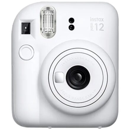 Camara Fujifilm Instax Mini 12 | Blanco Arcilla | Selfie | Exposición automática