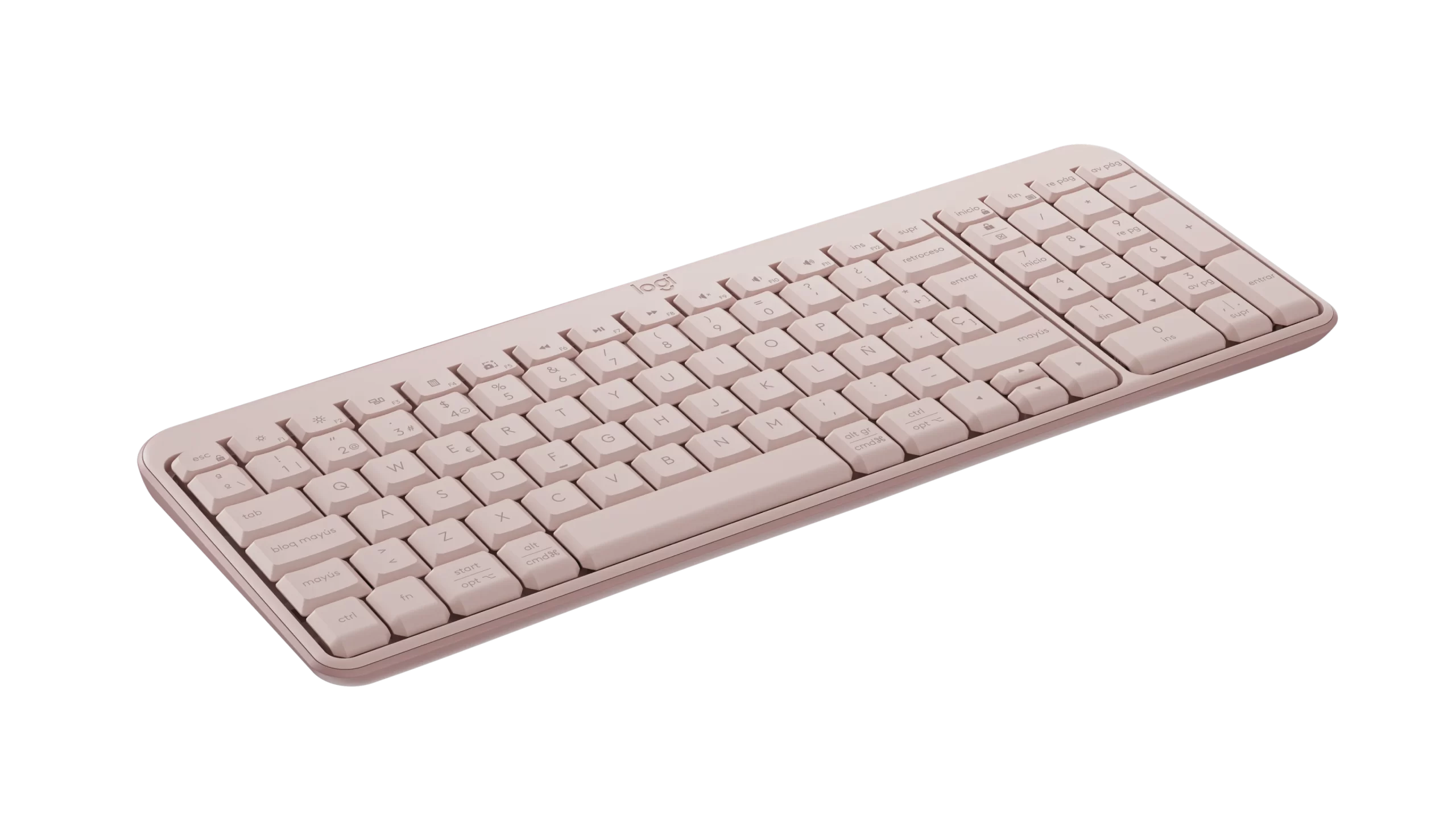 097855204790 2 Teclado Inalámbrico | Logitech K250 Wireless Keyboard Rosa | Bluetooth LE / 2.4 GHz | Layout Español | Compacto - Imagen 3