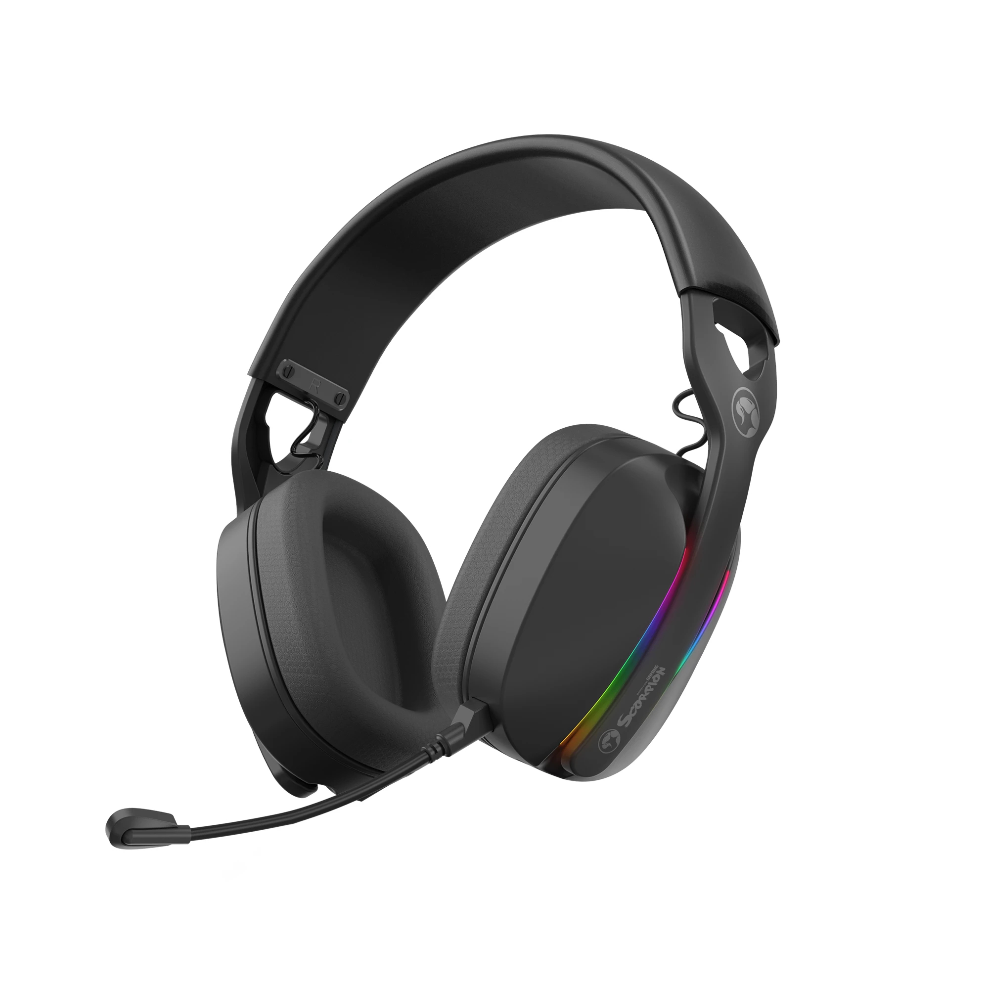 6932391933688 1 Auriculares Gamer | Marvo Pulz 70S HG9086 BK | USB | 7.1 Virtual | RGB | Negro