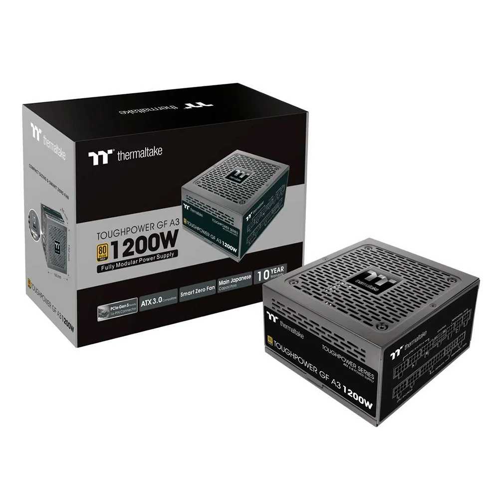 concepto-14296386 Fuente Gamer Thermaltake Toughpower GF A3 1200W | 80 Plus Gold | Full Modular | Gen 5 | All Flat Cables | PS-TPD-1200FNFAGG-H