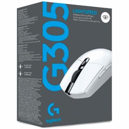 Mouse Gamer Logitech G305 Inalámbrico Blanco | Lightspeed 12000 DPI | 910-005290 Mouse Gamer Logitech G305 Inalámbrico Blanco | Lightspeed 12000 DPI | 910-005290