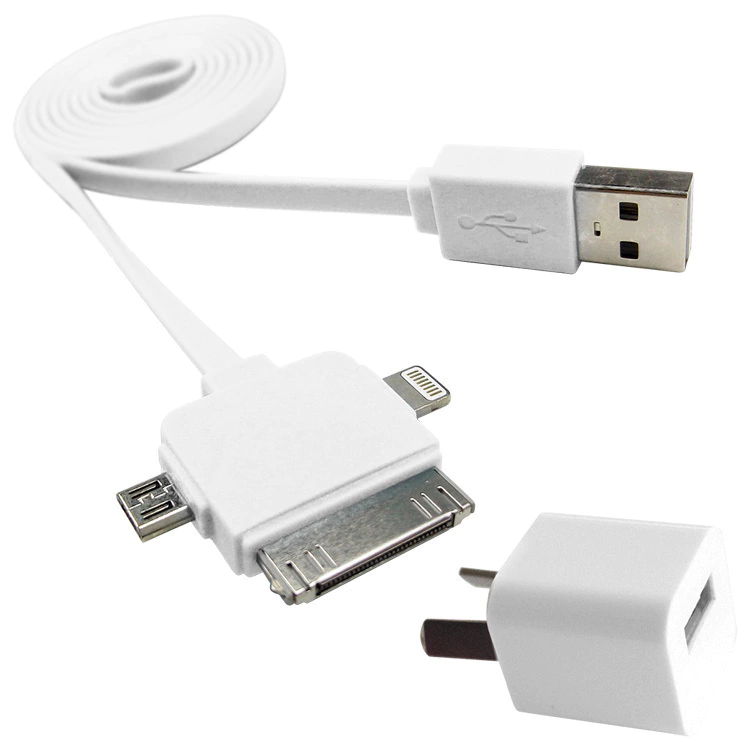 ng-633-full-77a557386fec68497817266786814883-1024-1024 Cargador de Celular Noga NG-633 | Cable 3 en 1 Lightning + 30-Pin + Micro USB | Carga Universal ⚡📱 - Imagen 2