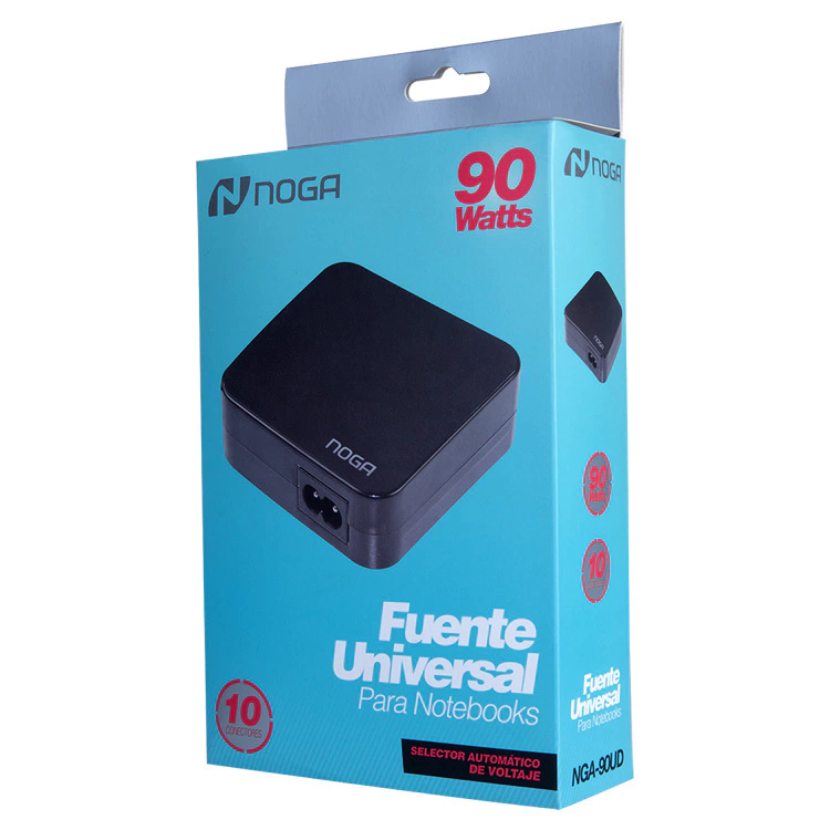 nga-90ud-pack-e4d901f574f2bf679117277263515148-1024-1024 (1) Cargador Universal para Notebook Noga NGA-90UD | 90W | 10 Fichas Intercambiables | Carga Rápida 💻⚡ - Imagen 2