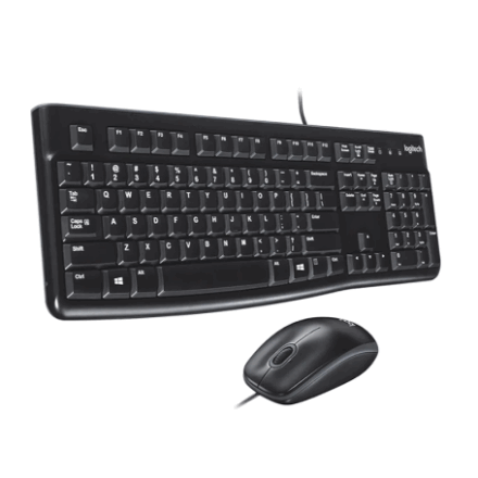 Combo Teclado + Mouse Logitech MK120 USB Negro Con Cable | 920-002565