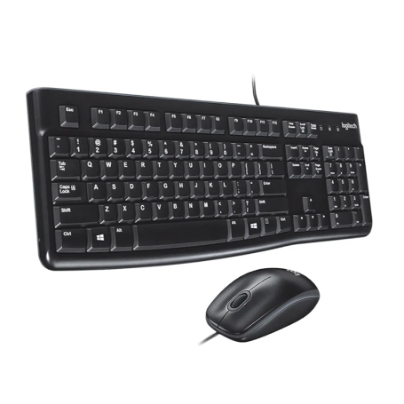 teclado-mouse-logitech-alambrico-mk120-usb Combo Teclado + Mouse Logitech MK120 USB Negro Con Cable | 920-002565