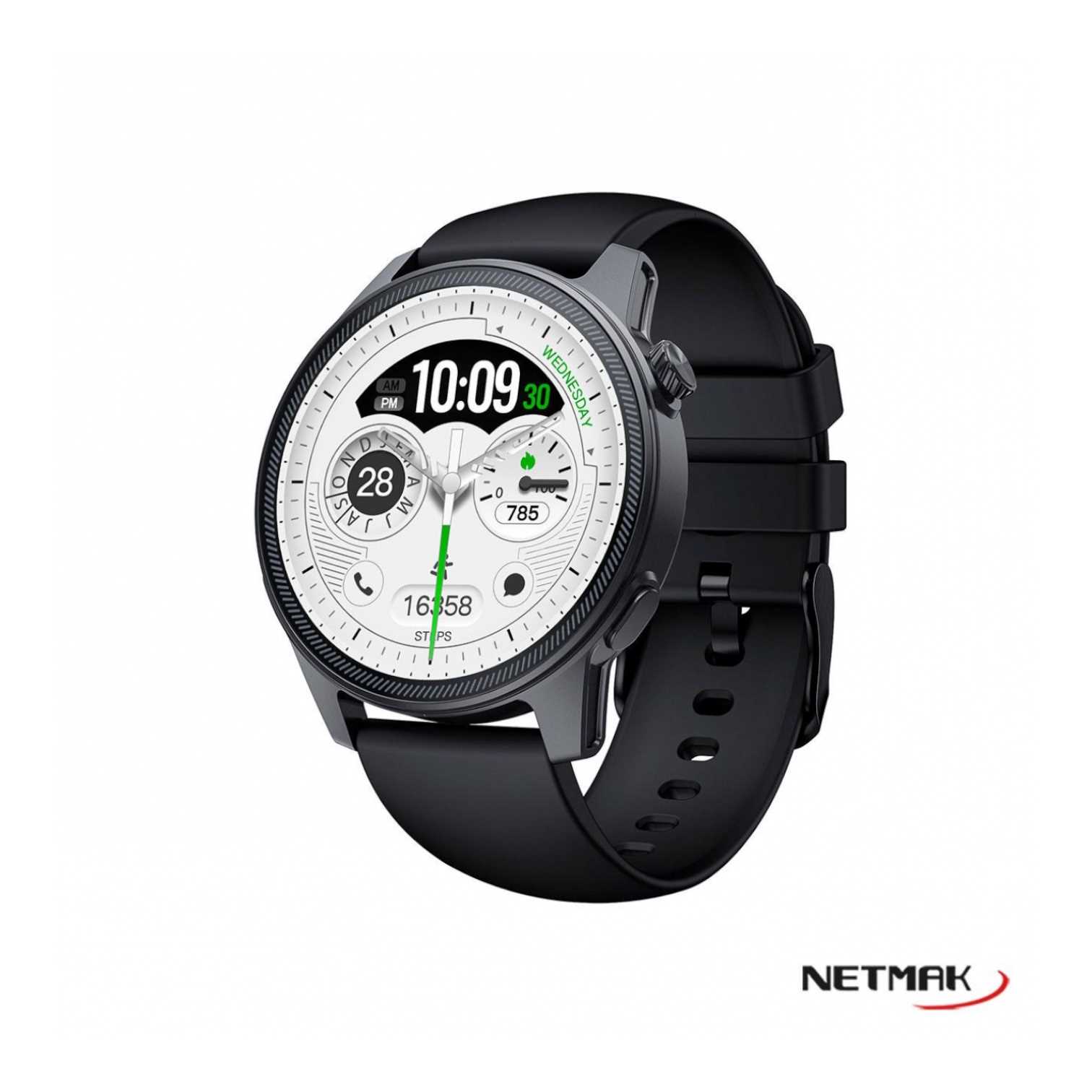 24857-0 Reloj Smartwatch Netmak Energy AMOLED 1.43” | BT 5.3 | IP68 | Negro | NM-ENERGY