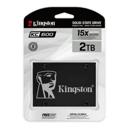 Disco SSD Kingston KC600 2TB 2.5″ SATA III | 3D TLC | Rápido | SKC600/2048G Disco SSD Kingston KC600 2TB 2.5″ SATA III | 3D TLC | Rápido | SKC600/2048G