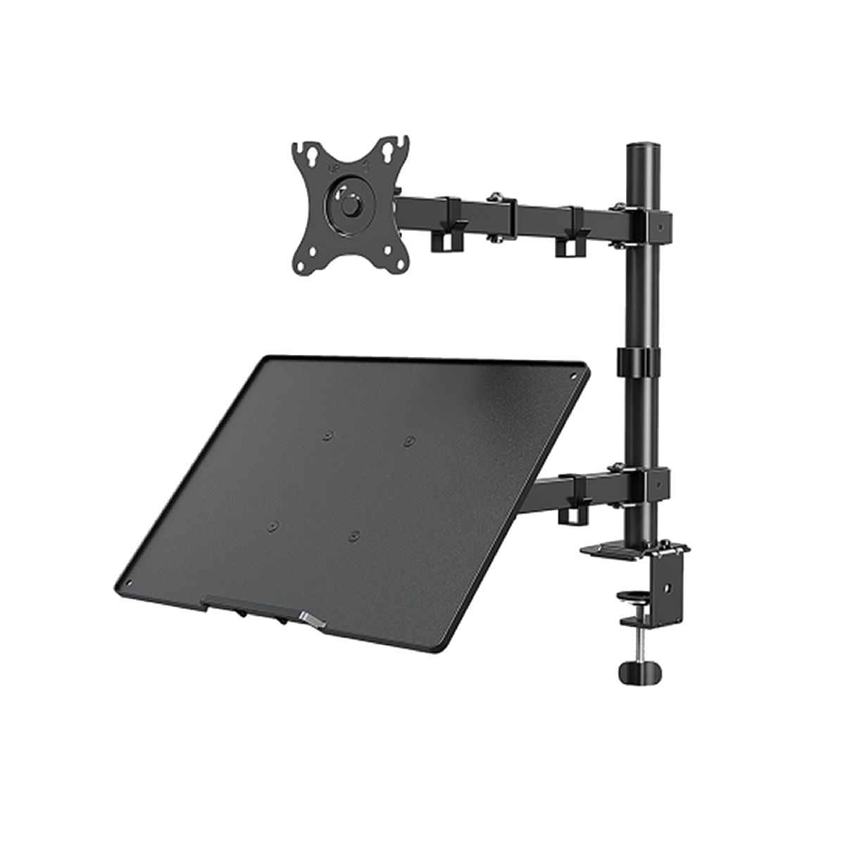 Netmak Soporte escritorio doble monitor noteb NM-ST26 Soporte Articulado Netmak NM-ST26 | Monitor 13–32" + Notebook hasta 17" | Doble brazo | 10kg + 6kg