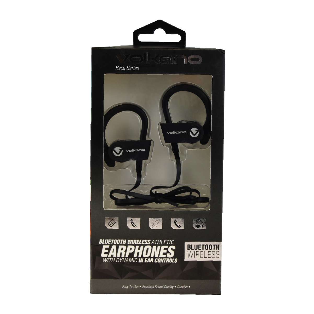 VK-1008-BK-1-1 Auriculares Bluetooth Volkano Race Dynamic On-Ear con Controles | VK-1008-BK - Imagen 2