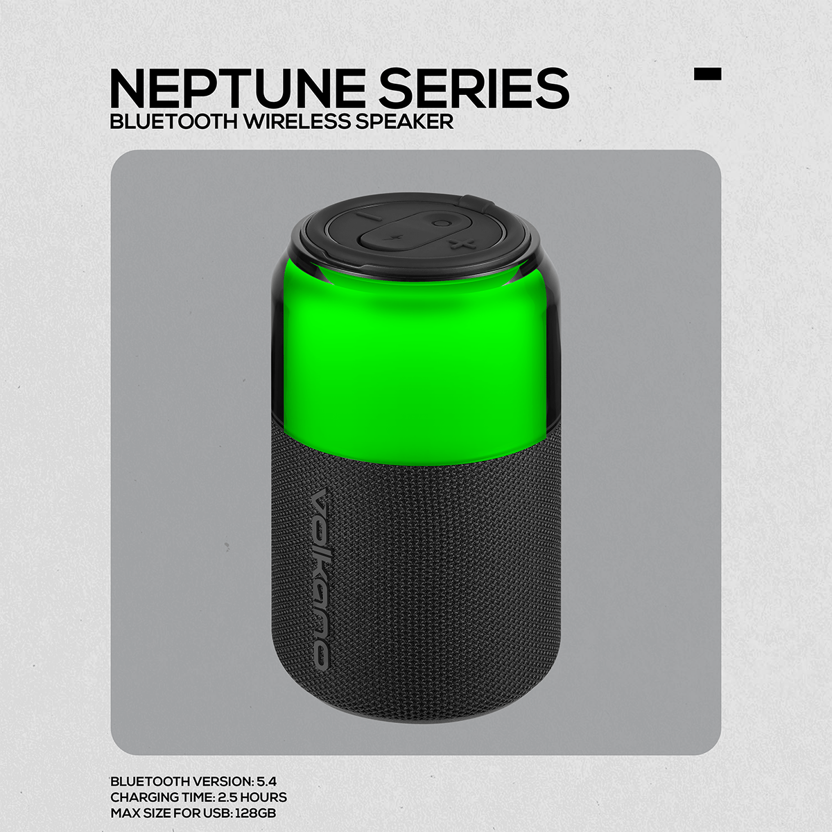 VK-3004-BK-4 Parlante Bluetooth Portátil Volkano Neptune 10W Negro | VK-3004-BK - Imagen 4