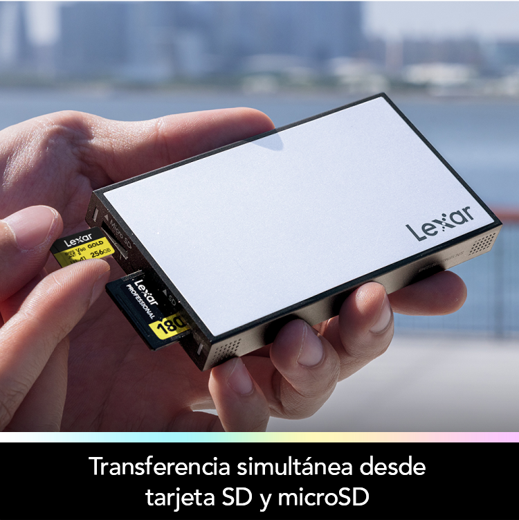 microsd_uhs-ii_card_reader_photo2-1-1-copia-603202aa94dba2ae0b17550237626621-1024-1024 Lector Lexar Professional Workflow WF710 SD/microSD UHS-II | Módulo para Workflow | Transferencias Rápidas - Imagen 3