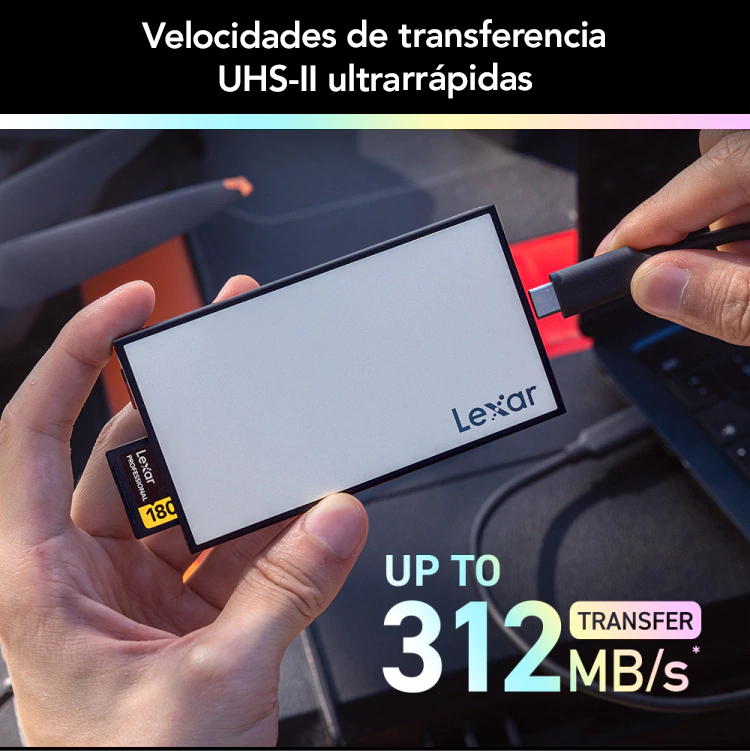 microsd_uhs-ii_card_reader_photo6-1-copia-2-5559290ca3ff1e68ca17550237596808-1024-1024 Lector Lexar Professional Workflow WF710 SD/microSD UHS-II | Módulo para Workflow | Transferencias Rápidas - Imagen 6