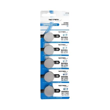 Pilas Botón CR2032 Netmak 3V x5 | Litio | NM-CR2032 | Pilas Botón CR2032 Netmak 3V x5 | Litio | NM-CR2032 |