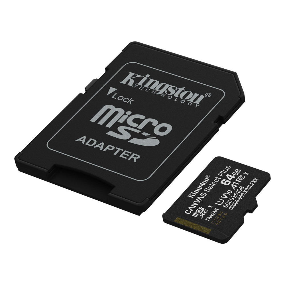 1759147584_2 Memoria Micro SD Kingston Canvas Select Plus 64GB | 100MB/s | C10 | SDCS3/64GB - Imagen 3