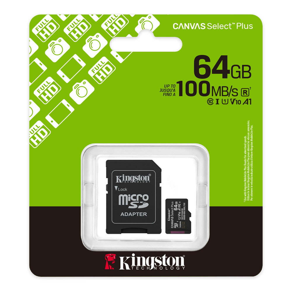 1759147584_3 Memoria Micro SD Kingston Canvas Select Plus 64GB | 100MB/s | C10 | SDCS3/64GB