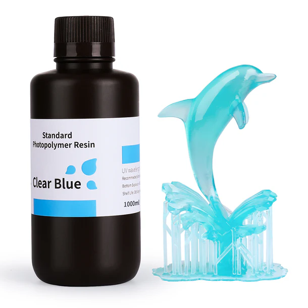 4_8f90453d-5765-43cc-80a0-01ffea789584_610x610_crop_center Resina ELEGOO Standard 1Kg Azul Transparente 405nm (Clear Blue) | LCD MSLA DLP | 50.103.0016