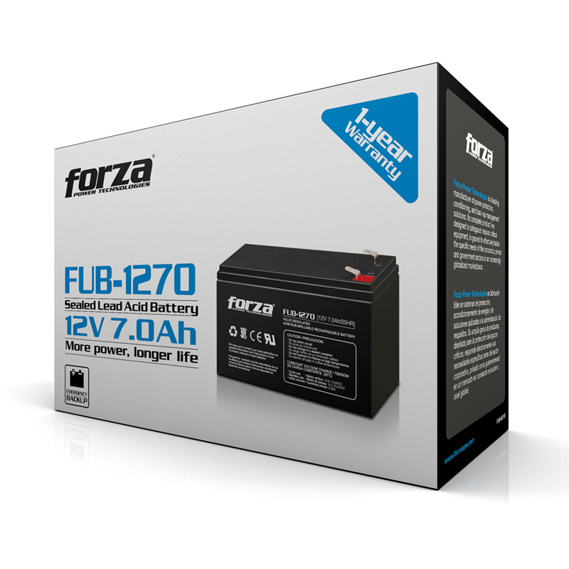 FUB-1270_Box_01 Batería Sellada 12V 7Ah Plomo Ácido AGM para UPS y Alarmas - Imagen 6