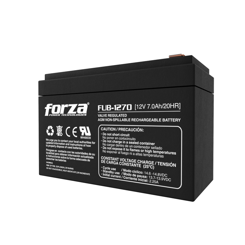 FUB-1270_Detalle_2 Batería Sellada 12V 7Ah Plomo Ácido AGM para UPS y Alarmas - Imagen 3