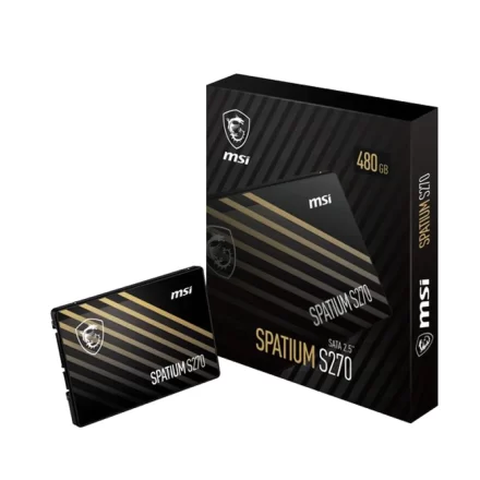 Disco SSD MSI Spatium S270 480GB 2.5″ SATA III | 500MB/s | 3D NAND Disco SSD MSI Spatium S270 480GB 2.5″ SATA III | 500MB/s | 3D NAND