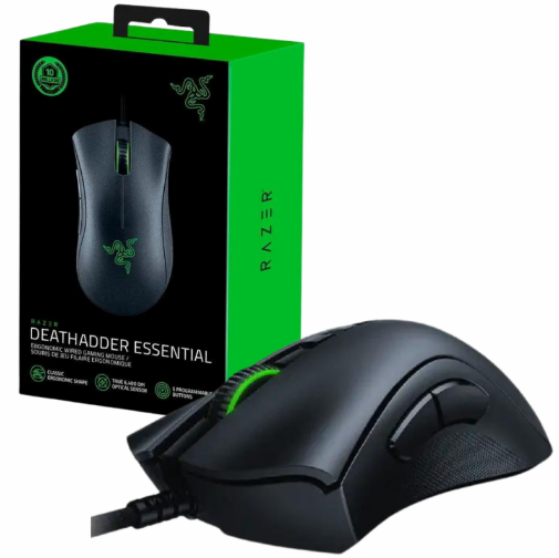 Mouse-Razer-Deathadder-Essential-Ergonomic Mouse Gamer Razer DeathAdder Essential Ergonómico Negro | 6400 DPI | 5 Botones | 1000 Hz | RZ01-03850100-R3M1 - Imagen 2