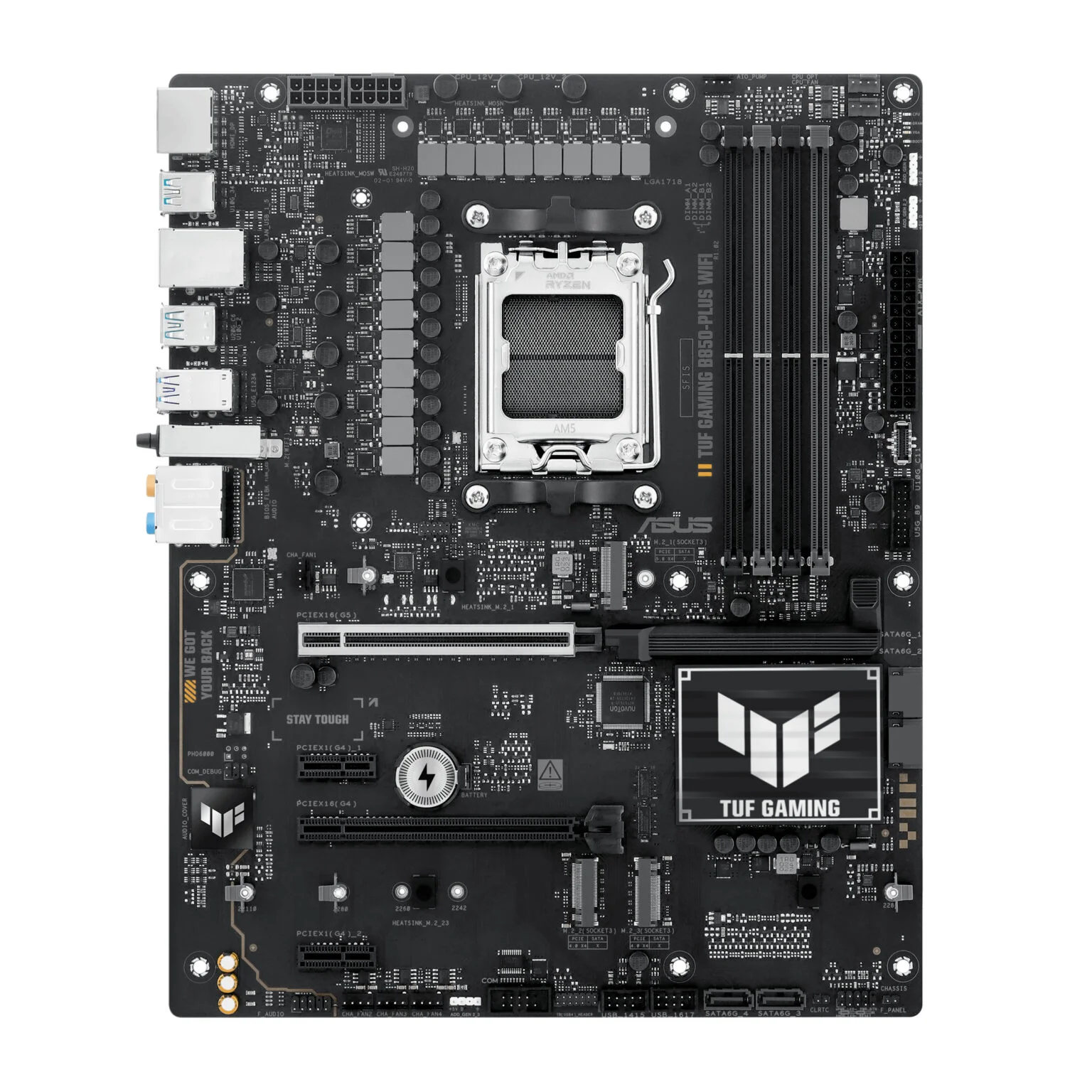 TUF-GAMING-B850-PLUS-WIFI-1536x1536 Motherboard ASUS TUF GAMING B850M-E WIFI AM5 DDR5 - Imagen 6