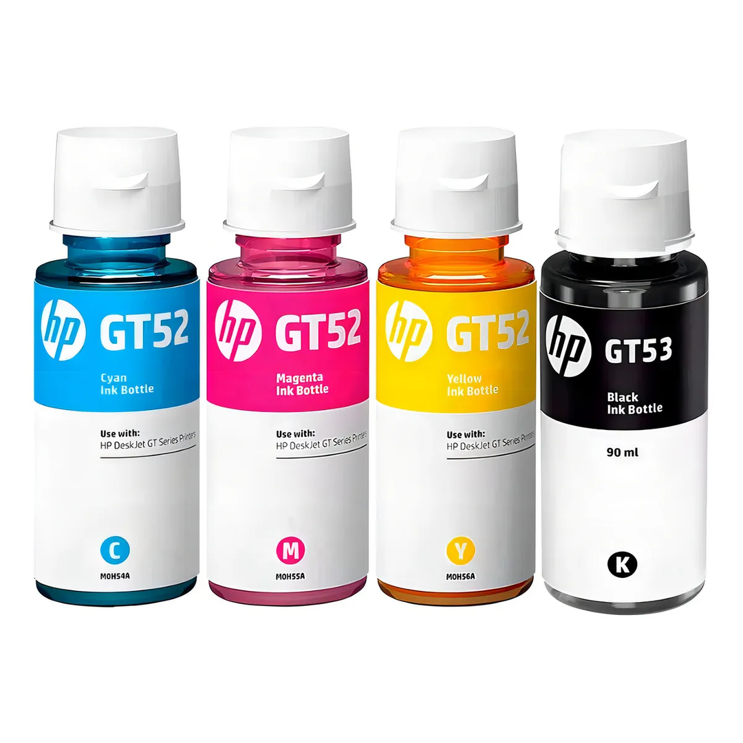 D_NQ_NP_2X_647448-MLA99416642494_112025-F_1080 Kit Botellas de Tinta Original HP GT53/GT52 Pack x4 CMYK (Negro + Colores) | 9F3N4AL - Imagen 2