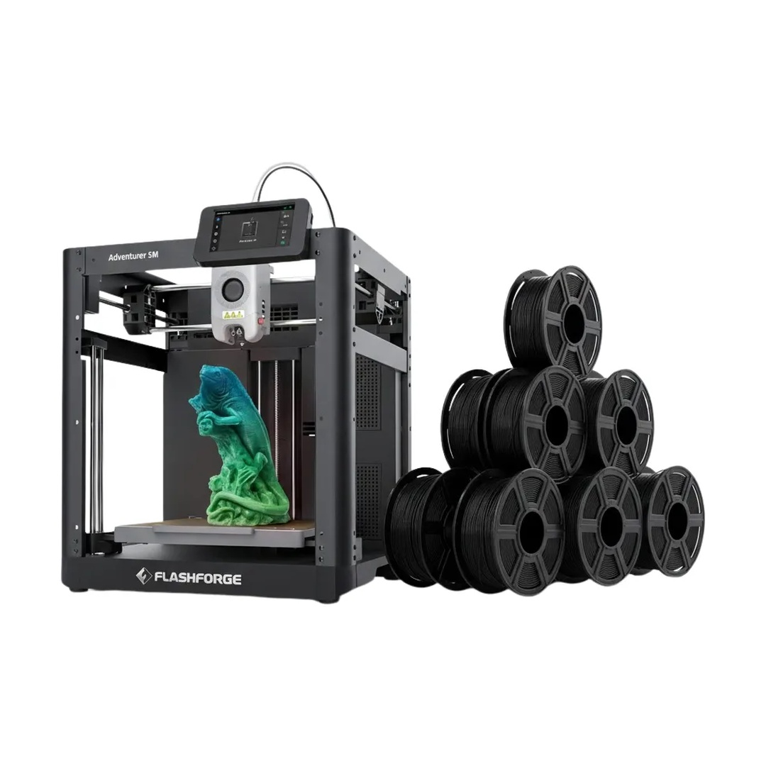 D_NQ_NP_2X_683783-MLA105239581025_012026-F_1080 Combo Impresora 3D Flashforge Adventurer 5M 220×220×220 Alta Velocidad + 12 PLA Negro 1.75mm