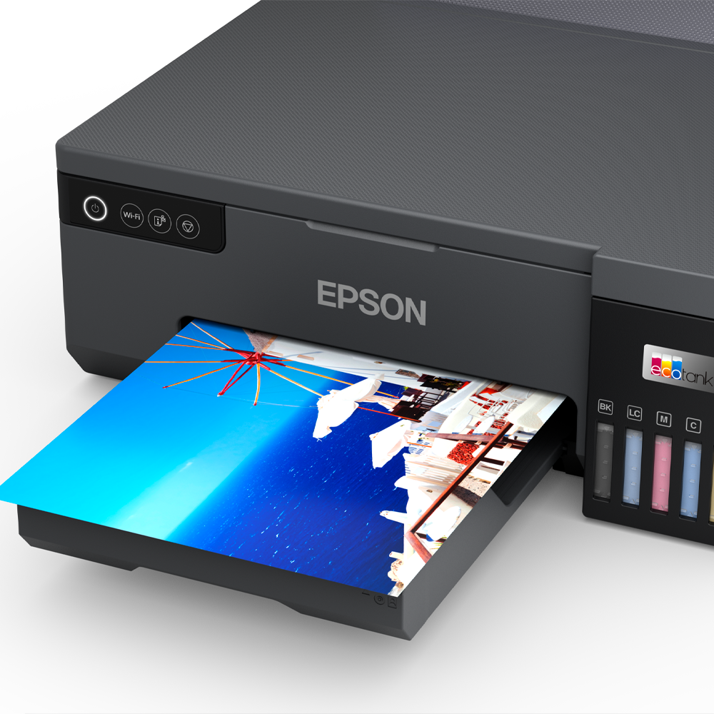 L8050_imprimindo Impresora Fotográfica Epson EcoTank L8050 WiFi | Sistema Continuo 6 Colores A4 | C11CK37301 - Imagen 8