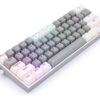 teclado gamer redragon fizz pro rgb mecanico 3 modos gris y blanco k616 rgb gw sp teclado gamer redragon fizz pro rgb mecanico 3 modos gris y blanco k616 rgb gw sp