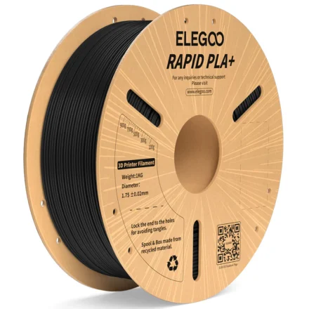 Filamento PLA+ Elegoo Rápido Negro 1.75mm 1Kg 600mm/s Impresión 3D Filamento PLA+ Elegoo Rápido Negro 1.75mm 1Kg 600mm/s Impresión 3D