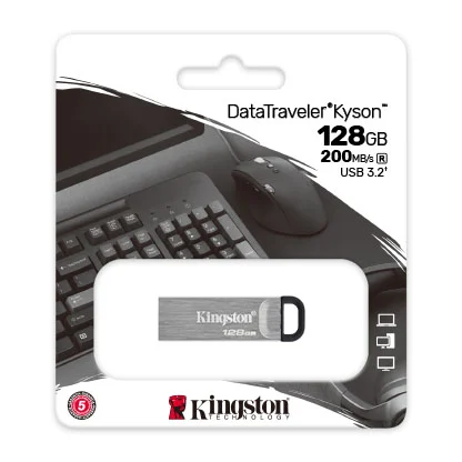 pen drive kingston datatraveler kyson 128gb usb 3.2 metal gris pen drive kingston datatraveler kyson 128gb usb 3.2 metal gris