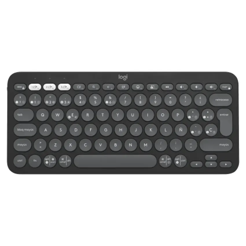 teclado inalámbrico logitech pebble keys 2 k380s negro bluetooth teclado inalámbrico logitech pebble keys 2 k380s negro bluetooth