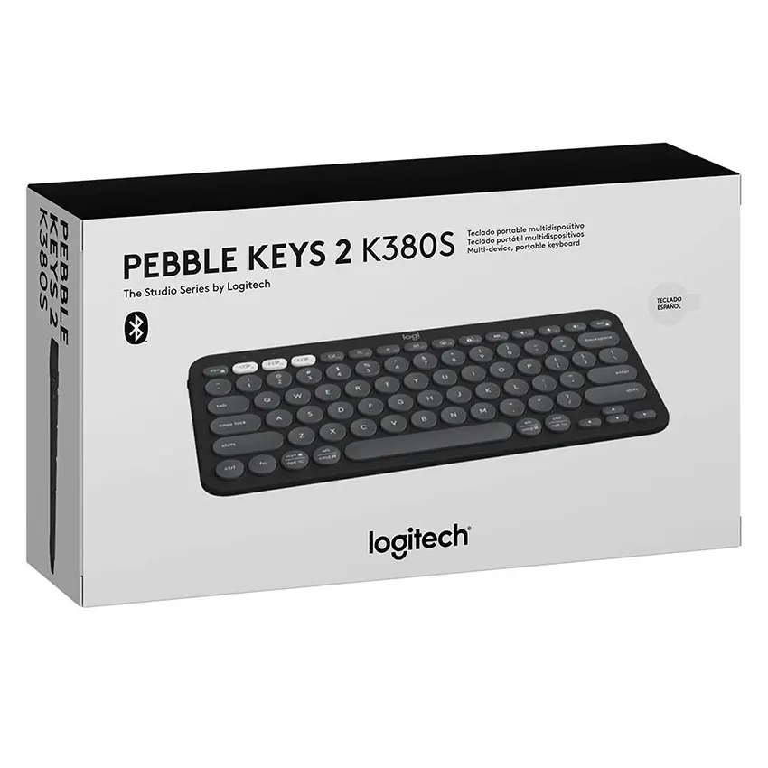 teclado inalámbrico logitech pebble keys 2 k380s negro bluetooth teclado inalámbrico logitech pebble keys 2 k380s negro bluetooth
