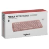 teclado inalámbrico logitech pebble keys 2 k380s rosa bluetooth