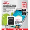 sandisk ultra microsdxc 64gb uhs i u1 v10 100mb/s con adaptador sandisk ultra microsdxc 64gb uhs i u1 v10 100mb/s con adaptador