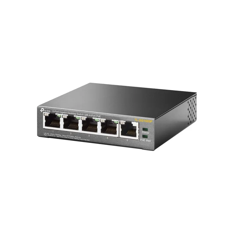 switch tp link sg1005p 5 puertos gigabit poe 56w no administrable switch tp link sg1005p 5 puertos gigabit poe 56w no administrable