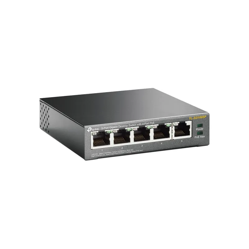switch tp link sg1005p 5 puertos gigabit poe 56w no administrable switch tp link sg1005p 5 puertos gigabit poe 56w no administrable
