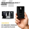 billetera noga rogue aluminio azul proteccion rfid