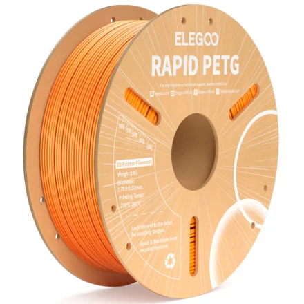Filamento PLA Elegoo 1.75mm 1kg Naranja para Impresión 3D