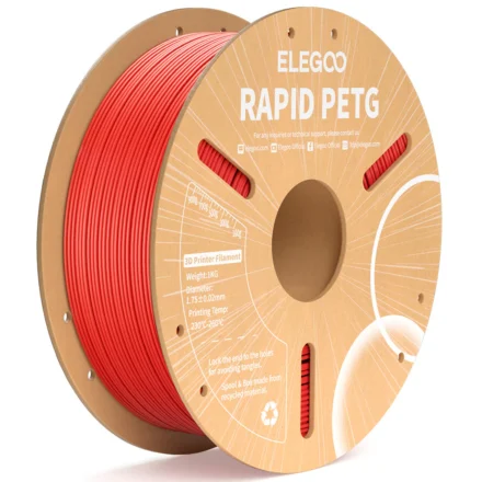 Filamento 3D Rapid PLA Elegoo Rojo 1kg 1.75mm | Preciso y fácil de imprimir 50.203.0119
