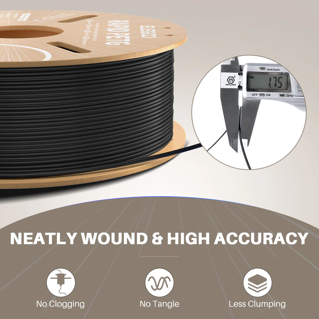filamento 3d rapid petg elegoo marron 1kg 1.75mm | preciso y fácil de imprimir 50.203.0225 filamento 3d rapid petg elegoo marron 1kg 1.75mm | preciso y fácil de imprimir 50.203.0225