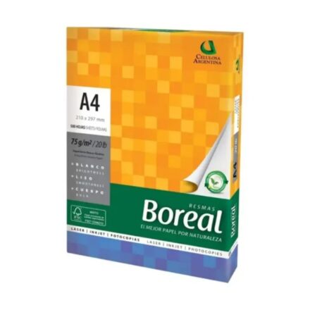 Resma Boreal A4 75 g – Papel para Impresión y Oficina x 500 Hojas Resma Boreal A4 75 g – Papel para Impresión y Oficina x 500 Hojas